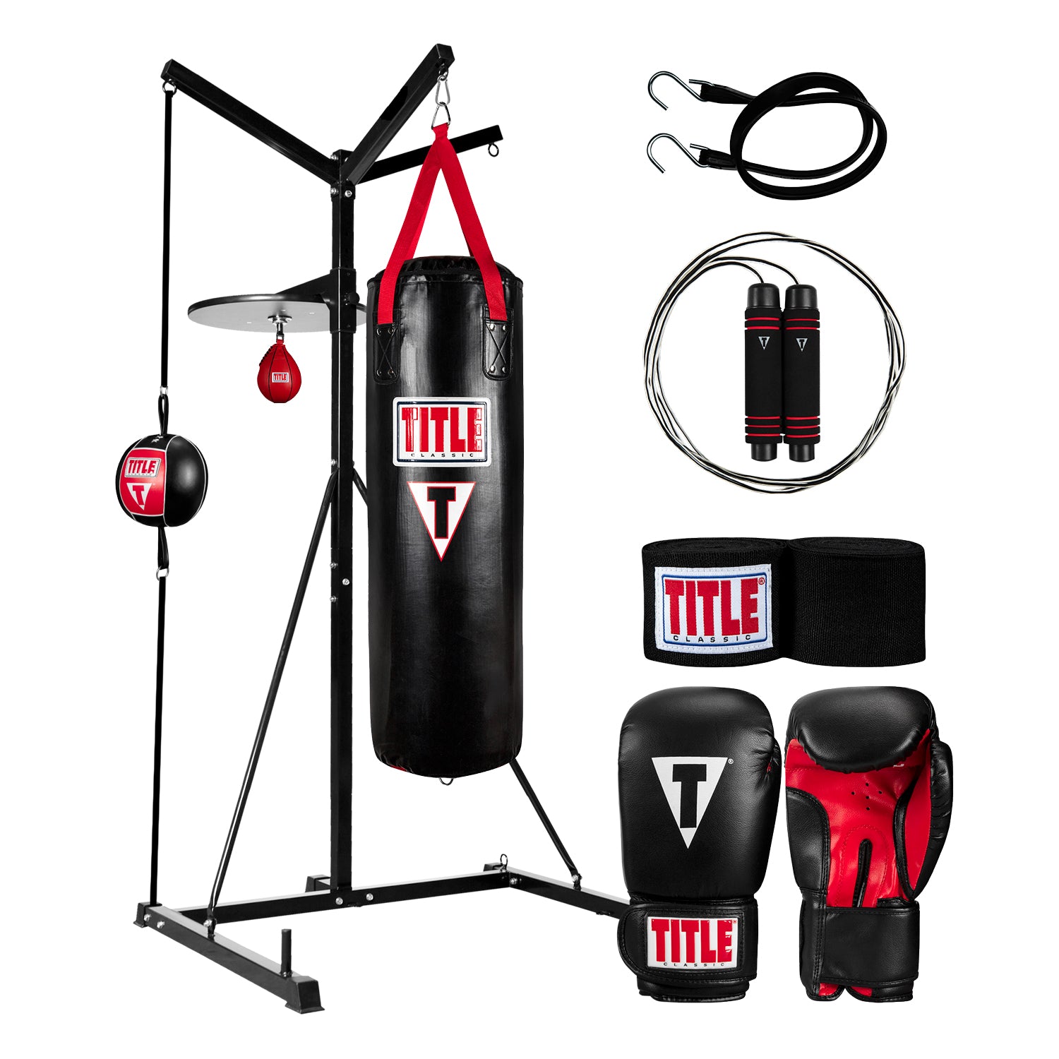 TITLE Boxing 4-Score Punching Bag Stand (Without Punching Bags)