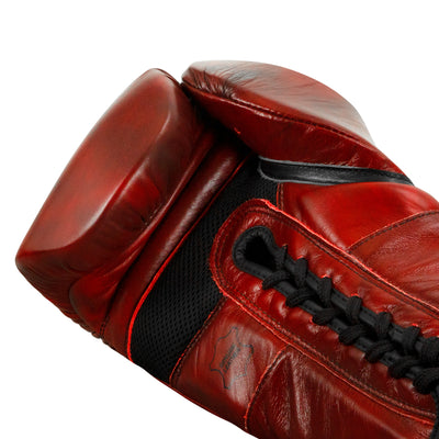 Red title cheap boxing gloves