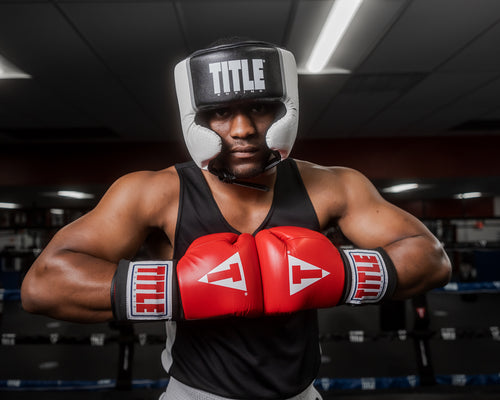 TITLE Boxing Aerovent USA - Casco de competición de boxeo (cara abierta)