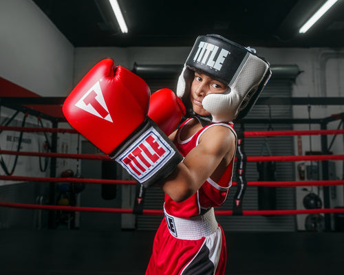 TITLE Boxing Aerovent USA - Casco de competición de boxeo (cara abierta)