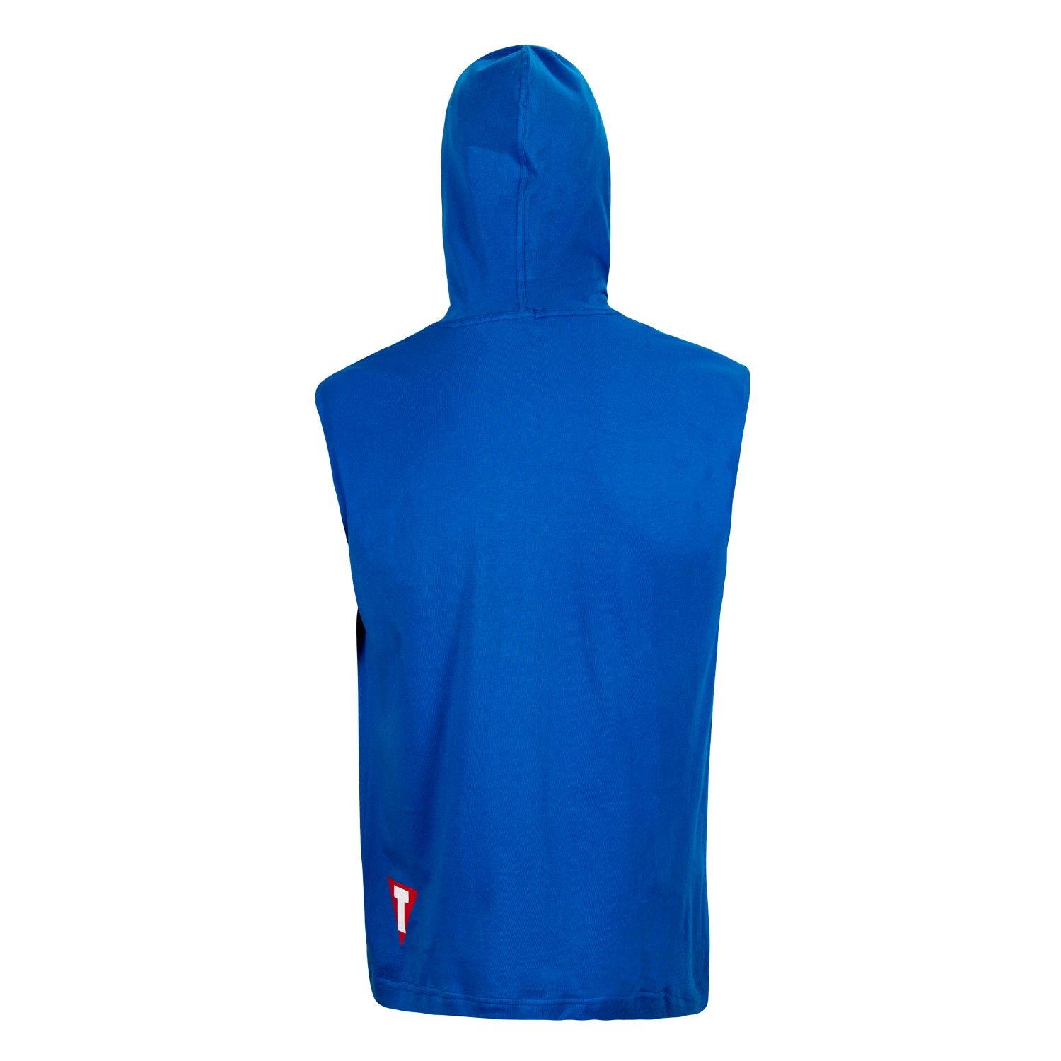 Blue sleeveless outlet hoodie