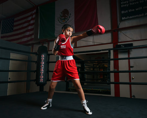 TITLE Boxing Aerovent USA - Casco de competición de boxeo (cara abierta)