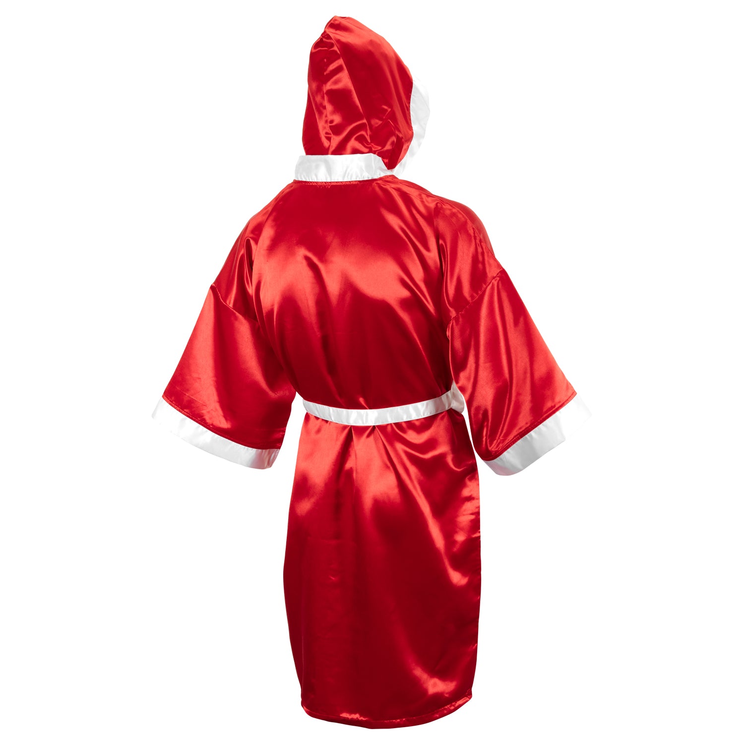 Black Title Boxing Robe with White Trim