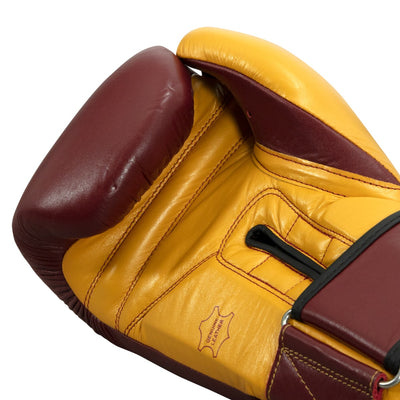 Title Boxing Supreme Leather Bag Gloves - M - Gold/Silver