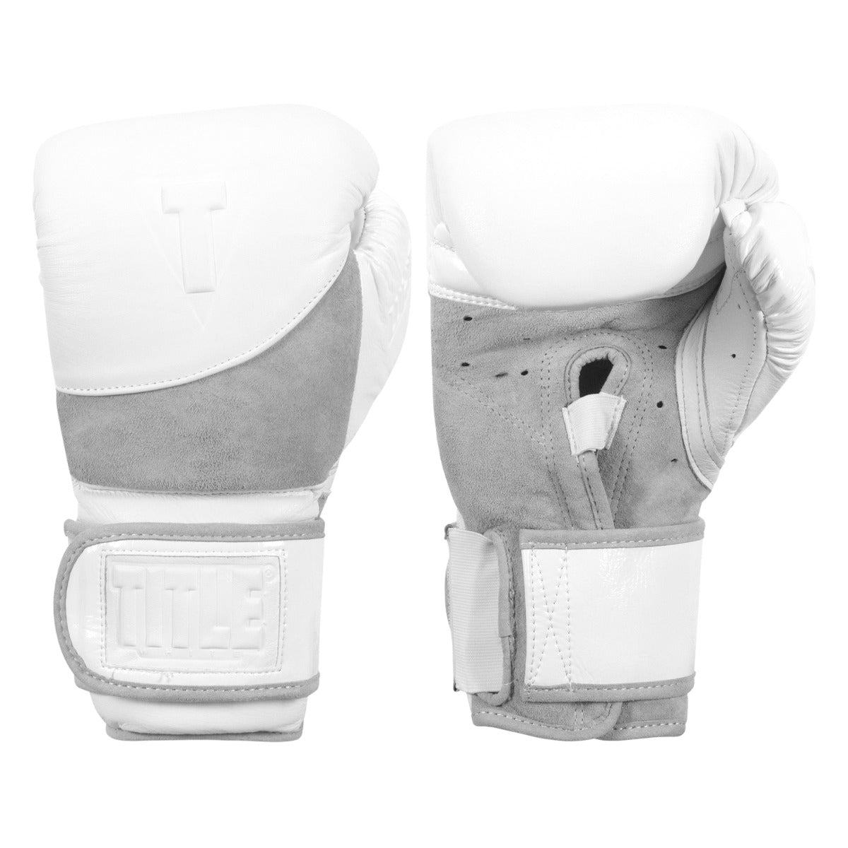 TITLE White Heavy Bag Gloves | TITLE Boxing Gear